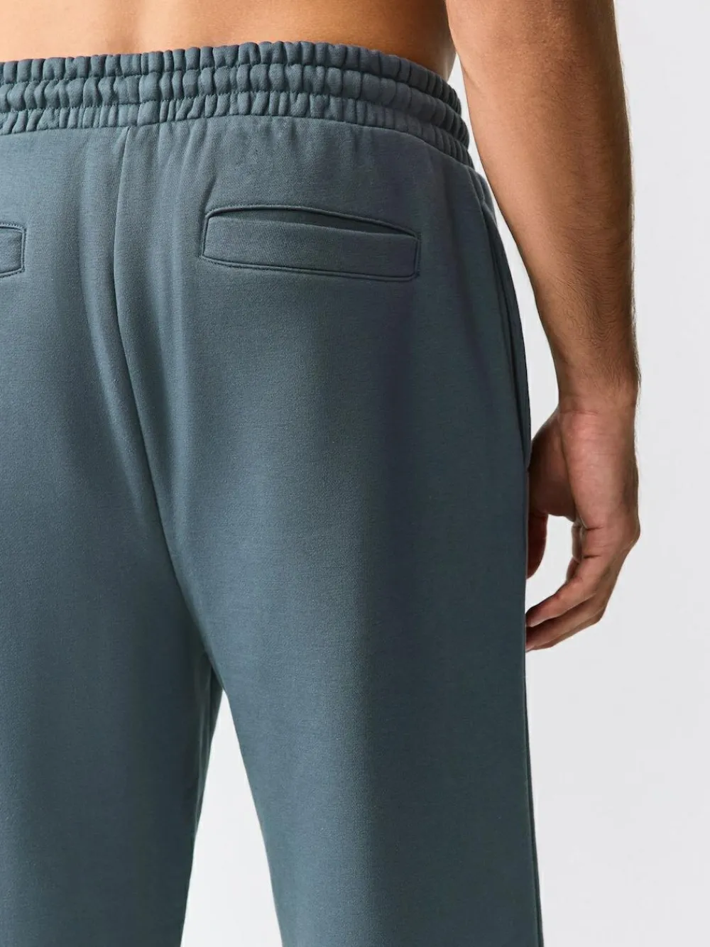 Next Steel Blue Straight Fit Relaxed Fit Brushback Heavyweight Joggers^ Joggers|Joggers