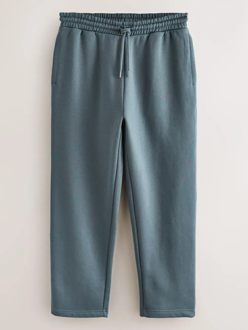 Next Steel Blue Straight Fit Relaxed Fit Brushback Heavyweight Joggers^ Joggers|Joggers