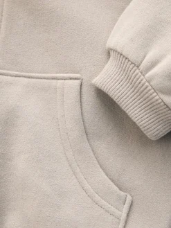 Best Next Borg Lined Zip Through Hoodie (3mths-7yrs) Stone