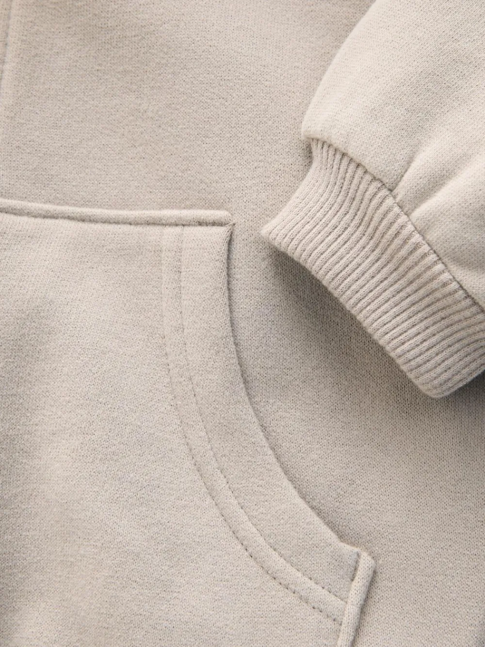 Best Next Borg Lined Zip Through Hoodie (3mths-7yrs) Stone