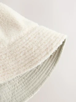 Next Borg/Nylon Reversible Bucket Hat Stone