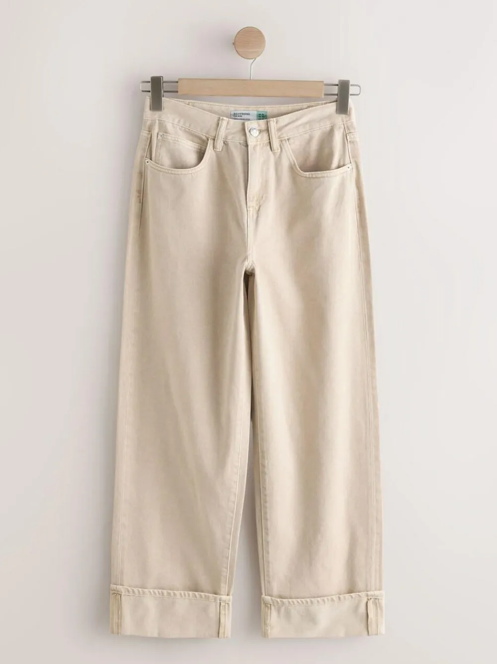 Next Boyfriend Wide Leg Mid Rise Turn Up Jeans^Women Jeans|Jeans