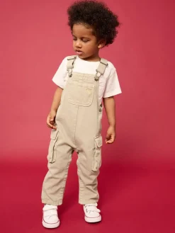 Next Stone Cargo 100% Cotton Dungarees (3mths-7yrs)^BOY Dungarees