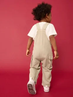 Next Stone Cargo 100% Cotton Dungarees (3mths-7yrs)^BOY Dungarees