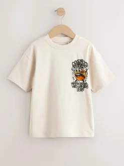 Hot Next Stone Cartoon Burger Relaxed Fit Short Sleeve Graphic T-Shirt (3-16yrs)