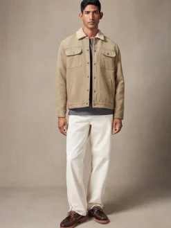 Next Faux Suede Borg Lined Trucker Jacket^ Coats & Jackets|Coats & Jackets