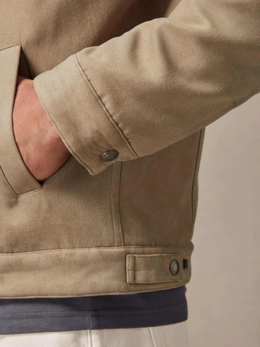 Next Faux Suede Borg Lined Trucker Jacket^ Coats & Jackets|Coats & Jackets