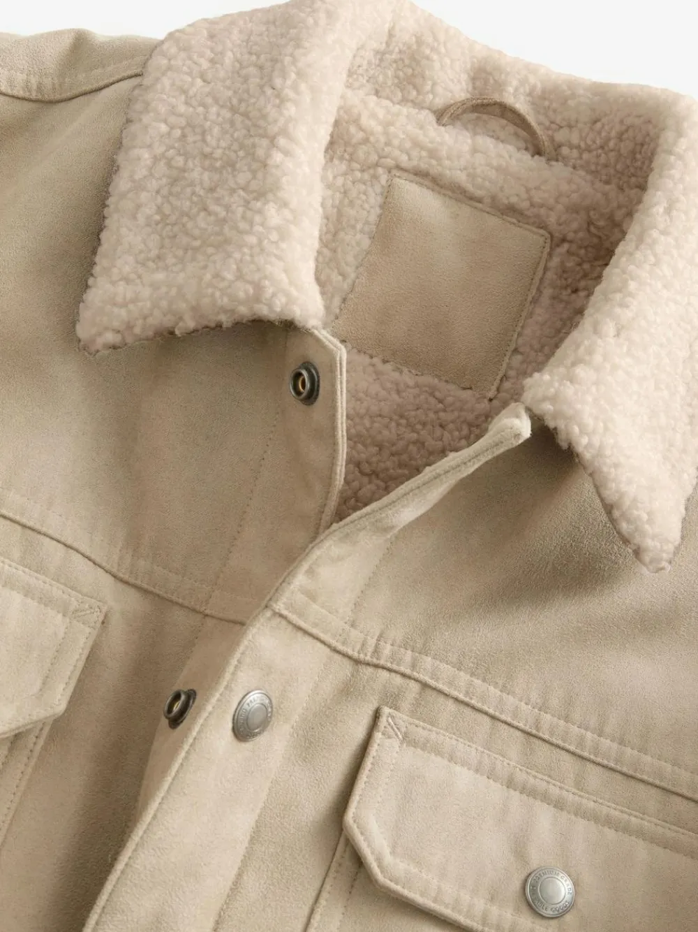 Next Faux Suede Borg Lined Trucker Jacket^ Coats & Jackets|Coats & Jackets