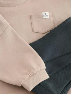 Outlet Next Long Sleeve Top and Leggings Set (3mths-7yrs) Stone