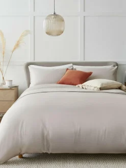 Online Next Stone Natural 400 Thread Count Egyptian Cotton Sateen Luxury Duvet Cover and Pillowcase Set