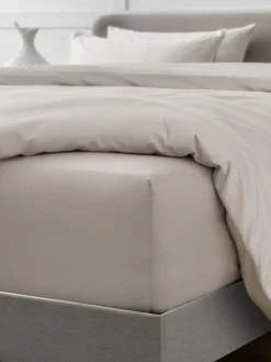 Clearance Next Stone Natural Collection Luxe 400 Thread Count Egyptian Deep Fitted Cotton Sateen Sheet
