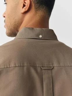 Next Stone Natural Regular Fit Short Sleeve Oxford Shirt^ Shirts