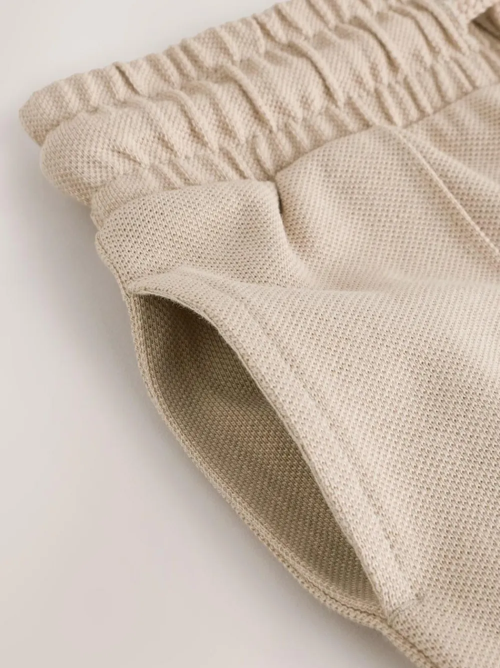 Clearance Next Pintuck 100% Cotton Joggers (3mths-7yrs) Stone