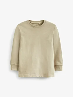 New Next Stone Regular Fit Long Sleeve Cosy T-Shirt (3-16yrs)