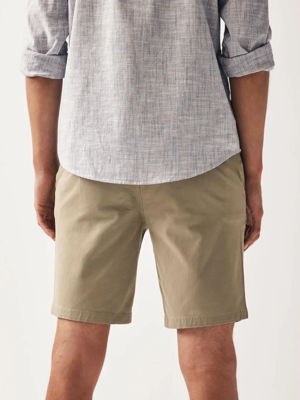 Next Skinny Fit Stretch Chinos Shorts Stone