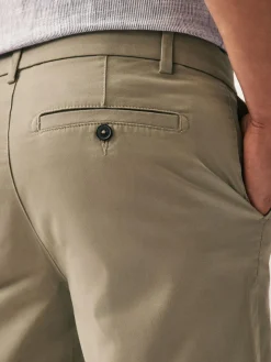 Next Skinny Fit Stretch Chinos Shorts Stone