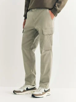 Next Stone Slim Fit Cotton Stretch Cargo Trousers^ Pants & Chinos