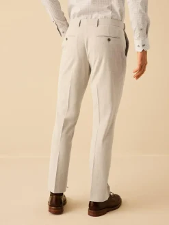 New Next Slim Fit Motionflex Stretch Suit Trousers Stone