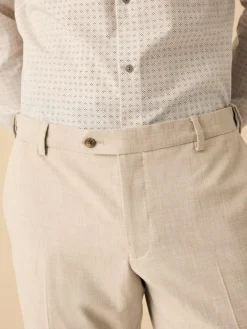 New Next Slim Fit Motionflex Stretch Suit Trousers Stone