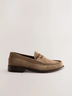 Next Standard Fit Suede Penny Loafers^ Shoes