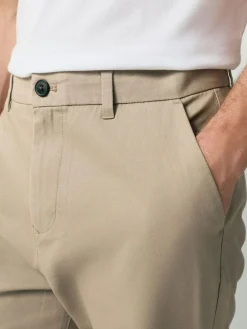 Sale Next Straight Fit 100% Cotton Chino Trousers Stone