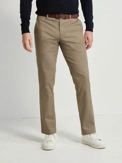 Hot Next Straight Fit Printed Belted Soft Touch Chino Trousers Stone