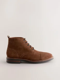Hot Next Toecap Leather Boots Stone