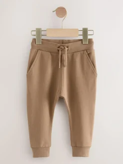 Clearance Next Stone/Tan Brown/Grey Skinny Fit Joggers 5 Pack (3mths-7yrs)