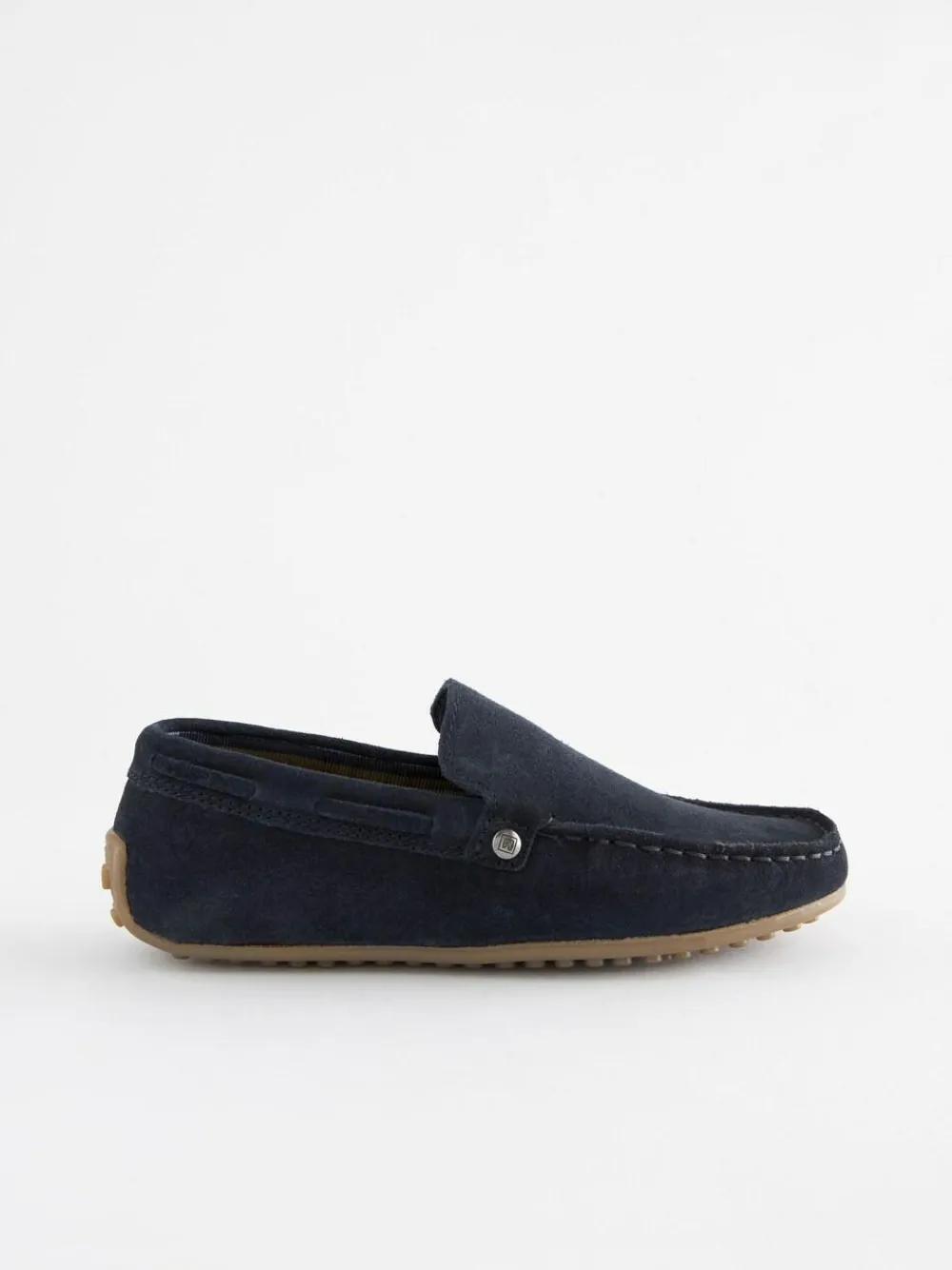 New Next Standard Fit (F) Loafers Suede Navy