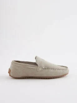 Online Next Standard Fit (F) Loafers Suede Stone