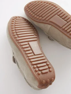 Online Next Standard Fit (F) Loafers Suede Stone