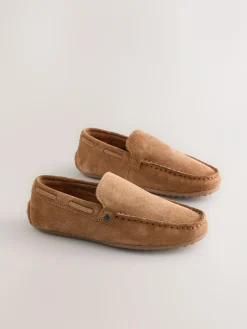 Next Standard Fit (F) Loafers Suede Tan Brown