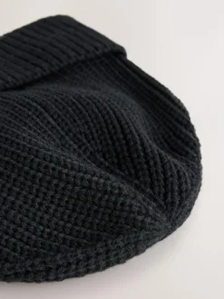 Superdry Black Beanie and Gloves Set^ Hats & Scratch Mitts