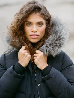 Superdry Black Everest Hooded Bomber Jacket^Women Coats & Jackets|Coats & Jackets