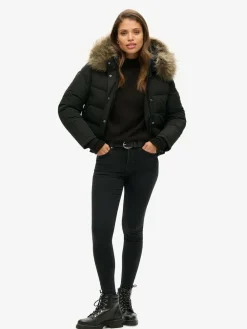Superdry Black Everest Hooded Bomber Jacket^Women Coats & Jackets|Coats & Jackets