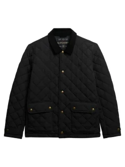 Clearance Superdry Quilted Estate Coach Jacket Black