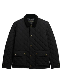 Clearance Superdry Quilted Estate Coach Jacket Black