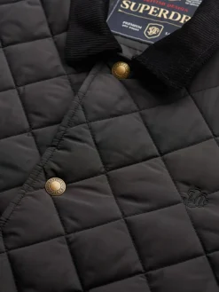 Clearance Superdry Quilted Estate Coach Jacket Black
