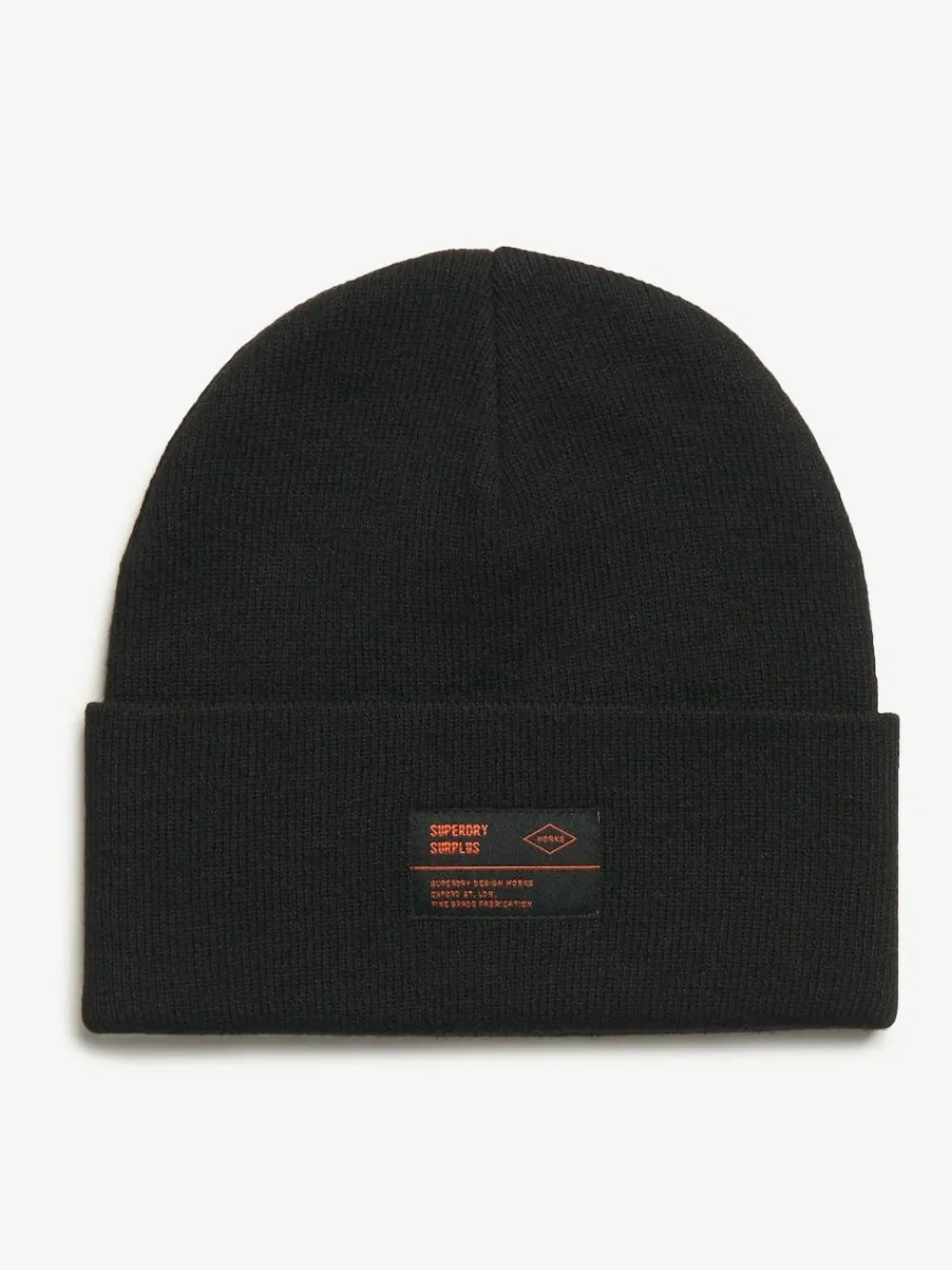 New Superdry Surplus Knitted Beanie Hat Black