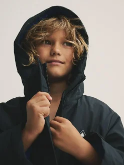 New Superdry Changing Robe Black/Blue