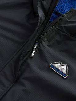 New Superdry Changing Robe Black/Blue