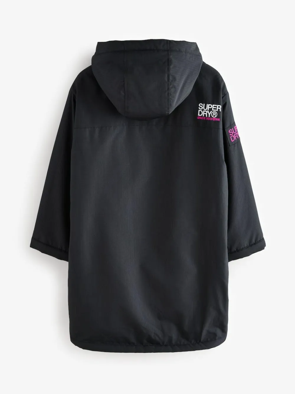 Hot Superdry Changing Robe Black/Pink