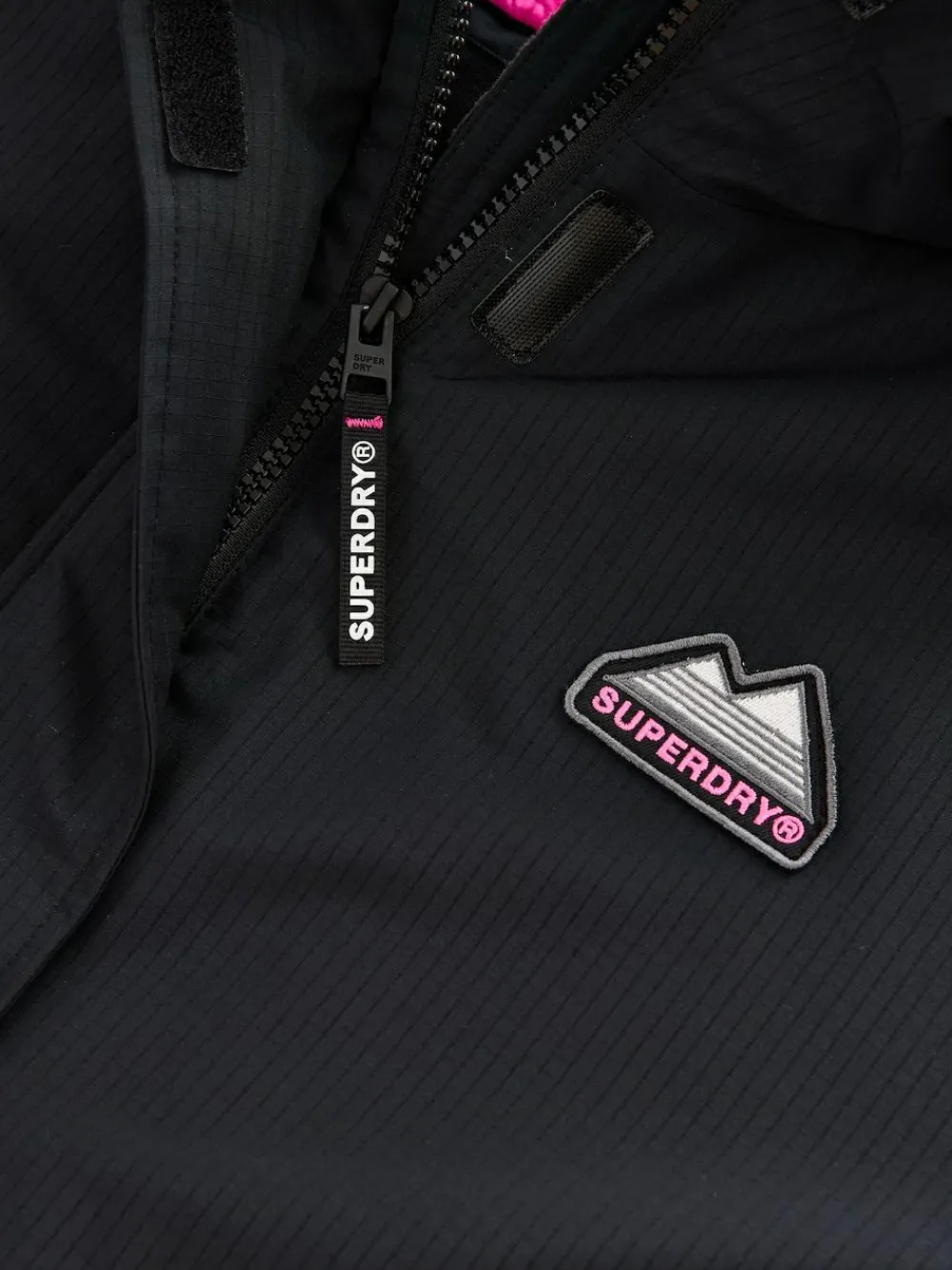 Hot Superdry Changing Robe Black/Pink