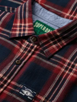 Hot Superdry Blue Long Sleeve Cotton Lumberjack Shirt