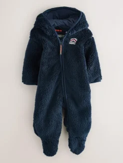 Online Superdry Teddy Fleece Pramsuit Blue