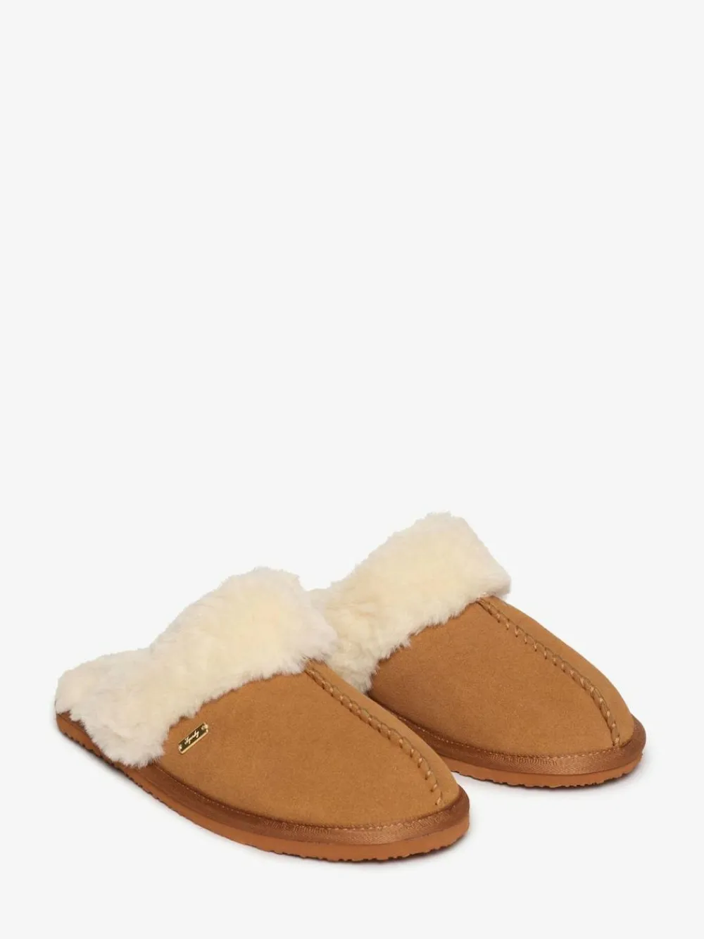 Superdry Brown Faux Suede Mule Slippers^Women Slippers