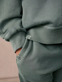 Superdry Dark Green Sweat Top & Shorts Set^BOY Sweatshirts & Hoodies|Sweatshirts & Hoodies