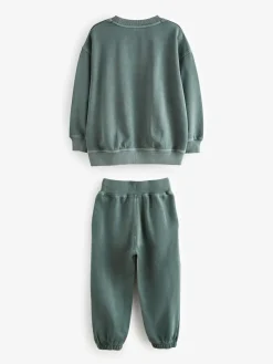 Superdry Dark Green Sweat Top & Shorts Set^BOY Sweatshirts & Hoodies|Sweatshirts & Hoodies