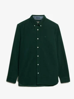Clearance Superdry Classic Needle Cord Shirt Green