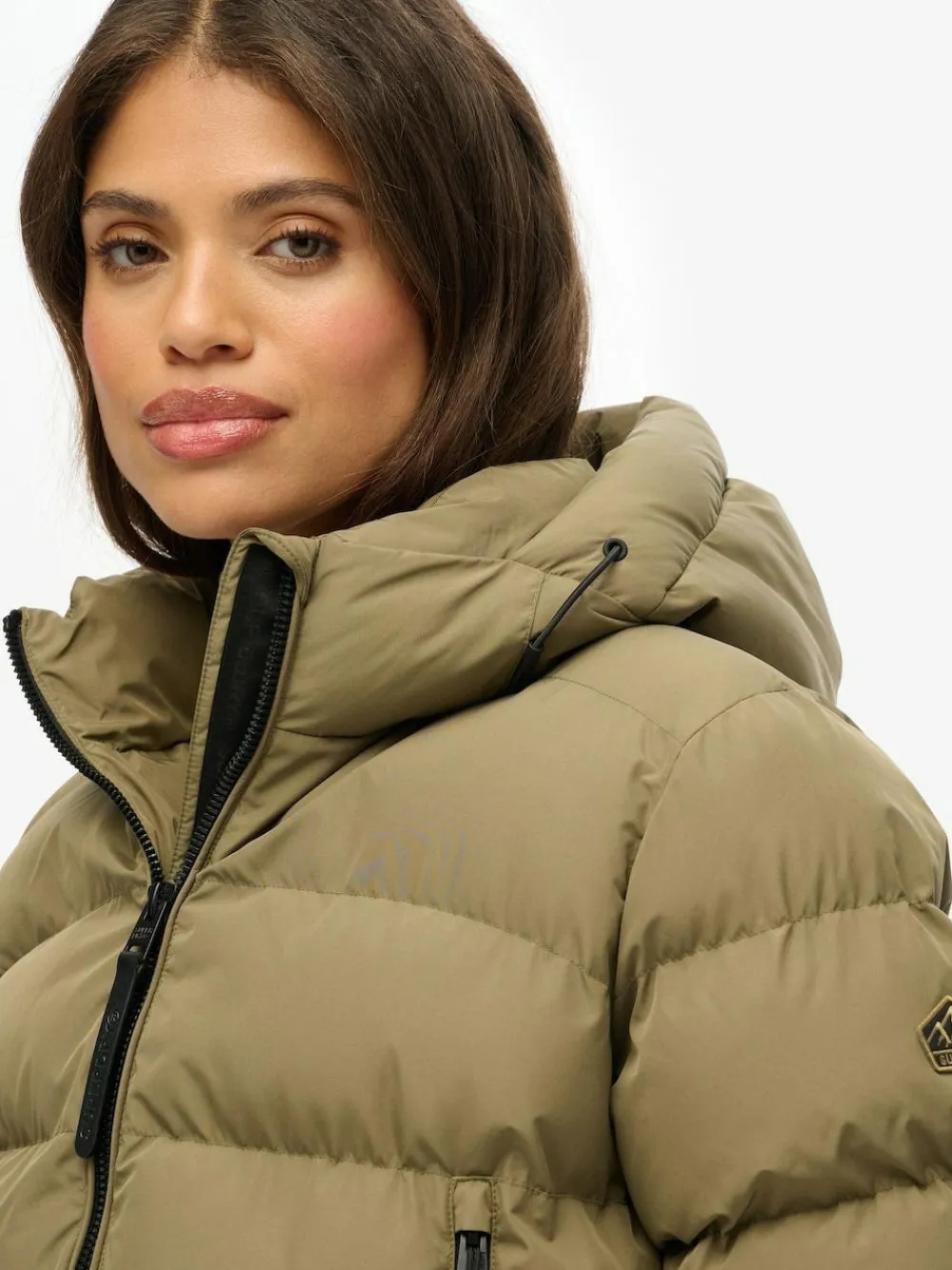 Superdry Green Hooded Sports Puffer Jacket^Women Coats & Jackets|Coats & Jackets